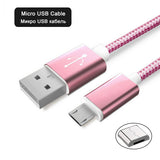 2M 3M Micro USB Cable 2A Fast Charging Data Charger Cable