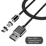2 in 1 Magnetic Charger Cables Lighting For iPhone