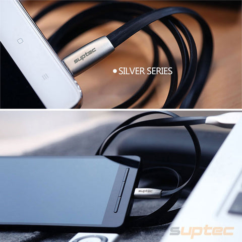 Micro USB Cable 2.4A Fast Charging Data Charger Flat Cable